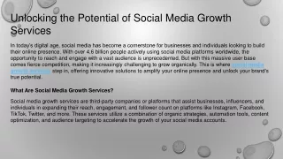 Unlocking the Potential of Social Media Growth Services