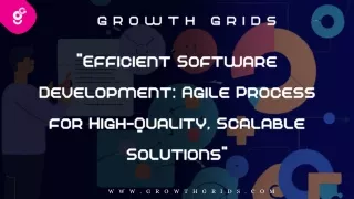 Efficient Software Development: Agile Process for High-Quality, Scalable Solutions