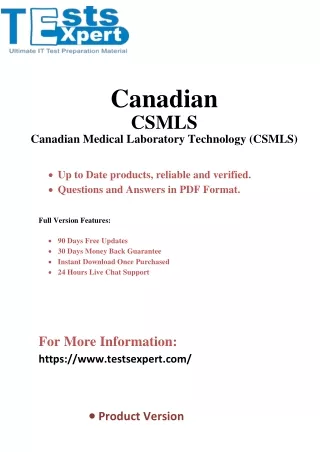 Maximize Your Score in the CSMLS - Medical Lab Exam