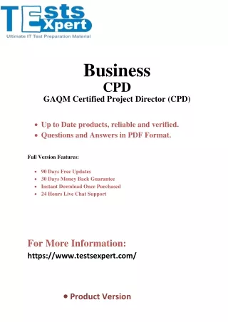 Triumph in the CPD - GAQM Certified Project Director Exam