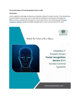 Impact of Facial Recognition Devices on Security in KSA