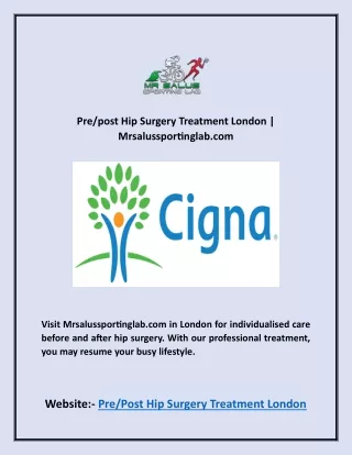 Pre/post Hip Surgery Treatment London | Mrsalussportinglab.com