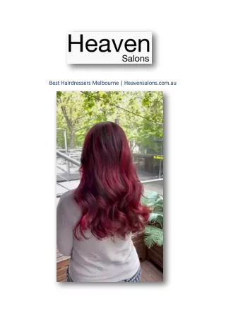 Best Hairdressers Melbourne | Heavensalons.com.au