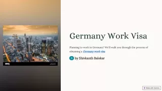 Top Benefits of Securing a Germany Work Visa and How to Get One