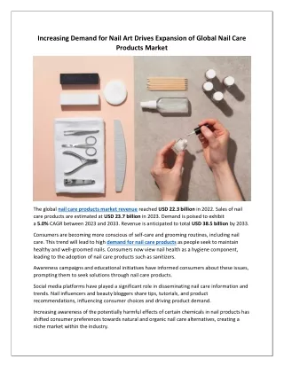 Nail Care Products Market