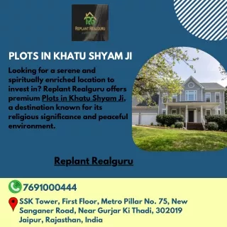 Plots in Khatu Shyam Ji with Replant Realguru