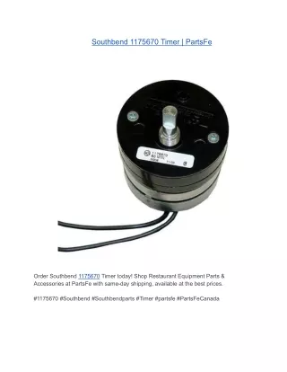 Southbend 1175670 Timer | PartsFe
