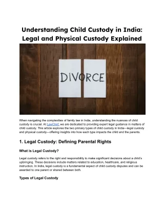 Understanding Child Custody in India_ Legal and Physical Custody Explained