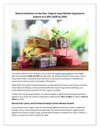 Organic Soap Market