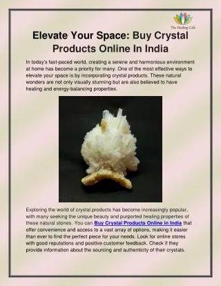 Buy Crystal Products Online in India