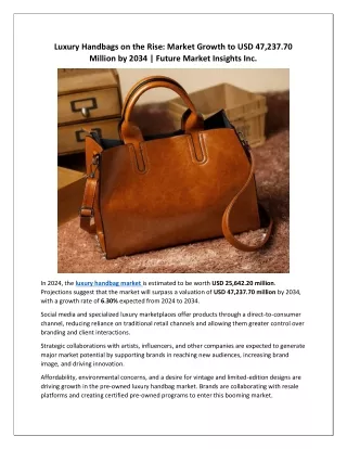 Luxury Handbags Market
