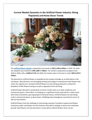 Artificial Flower Market