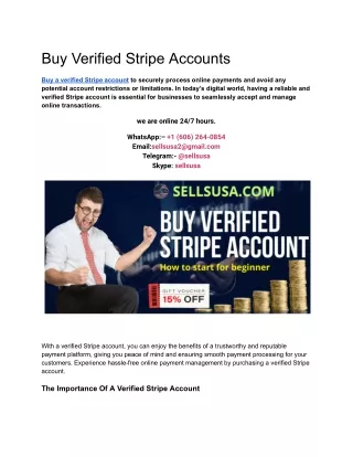 Buy Verified Stripe Accounts