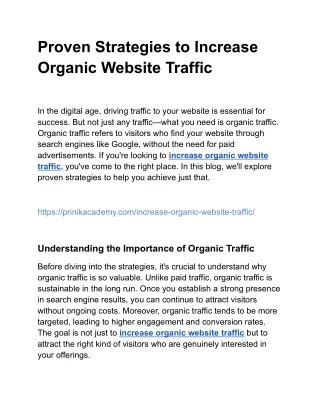 Effective Keyword Strategies to Increase Organic Website Traffic: A Step-by-Step