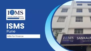 Best Courses After MBA Finance Specializations at ISMS Pune