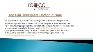 Top Hair Transplant Doctor in Pune