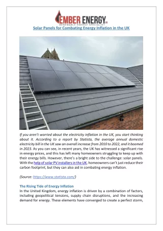 Combat Energy Inflation with Solar Panels in the UK | Ember Energy