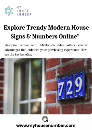 Explore Trendy Modern House Signs & Numbers Online