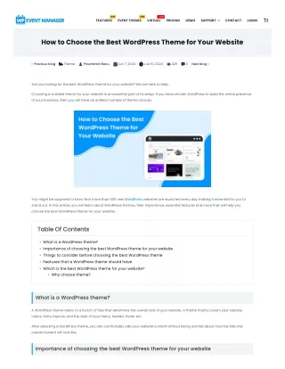 Choose the Best WordPress Theme for Your Website