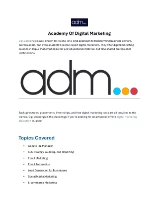 Academy Of Digital Marketing