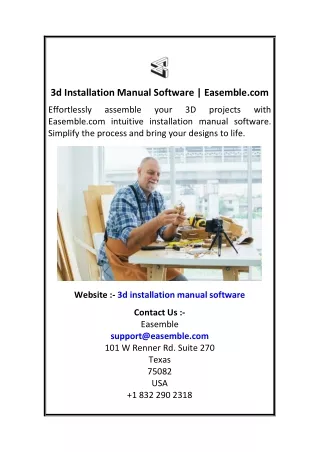 3d Installation Manual Software  Easemble.com