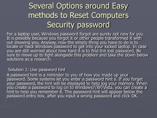 windows password recovery