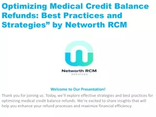 Optimizing Medical Credit Balance Refunds: Best Practices and Strategies | Netwo