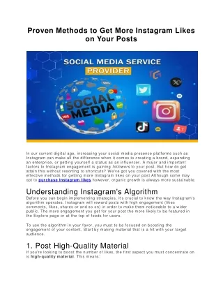 Proven Methods to Get More Instagram Likes on Your Posts