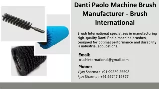 Danti Paolo Machine Brush Manufacturer - Brush International