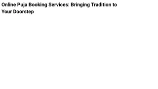 Online Puja Booking Services_ Bringing Tradition to Your Doorstep