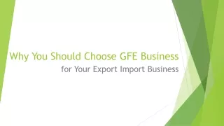 Why You Should Choose GFE Business for Your Export Import Business