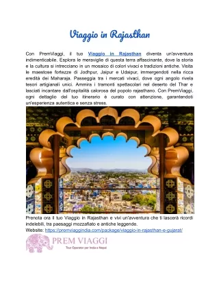 Viaggio in Rajasthan