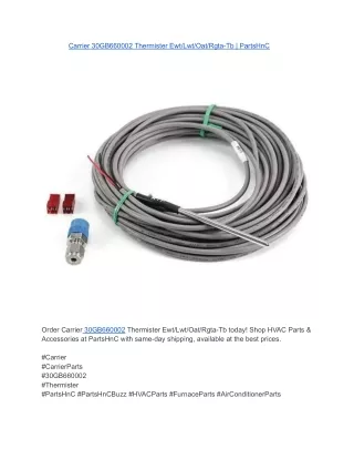 Carrier 30GB660002 Thermister Ewt_Lwt_Oat_Rgta-Tb _ PartsHnC