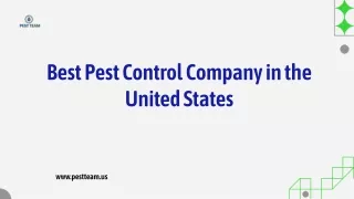 Best Pest Control Company in the United States