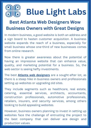 Best Atlanta Web Designers Wow Business Owners with Great Designs