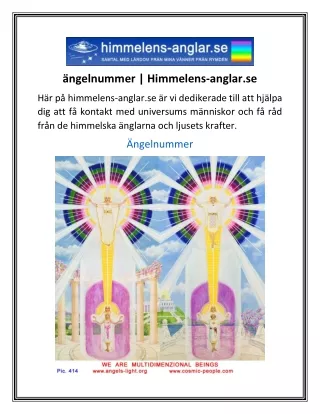 ängelnummer  Himmelens-anglar.se