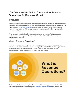 RevOps Implementation_ Streamlining Revenue Operations for Business Growth