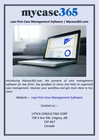 Law Firm Case Management Software  Mycase365.com