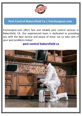 Pest Control Bakersfield Ca  Evictionpest.com