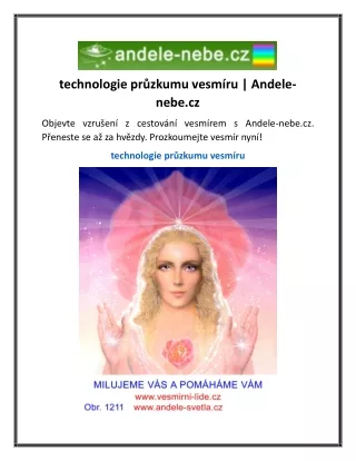 technologie průzkumu vesmíru Andele-nebe.cz