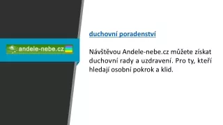 duchovní poradenství Andele-nebe.cz