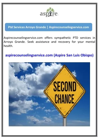 Ptd Services Arroyo Grande  Aspirecounselingservice.com