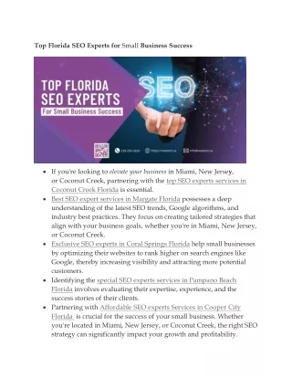 Top Florida SEO Experts for Business Success