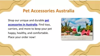 Pet Accessories Australia