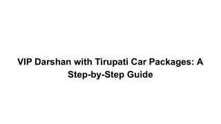 Chennai To Tirupati Car Packages