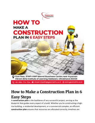 How to Make a Construction Plan in 6 Easy Step