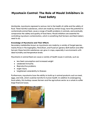 Mycotoxin Control_ The Role of Mould Inhibitors in Feed Safety