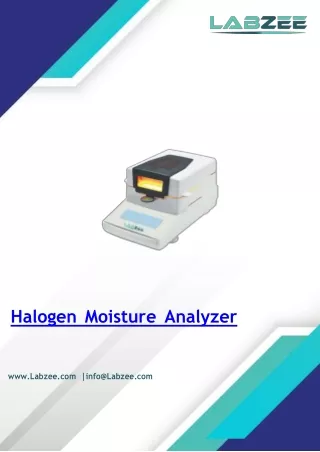 Halogen Moisture Analyzer