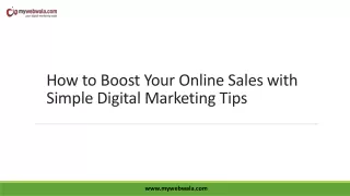 How to Boost Your Online Sales with Simple Digital Marketing Agency in Vadodara - Mywebwala