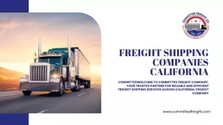 Freight Shipping Companies California